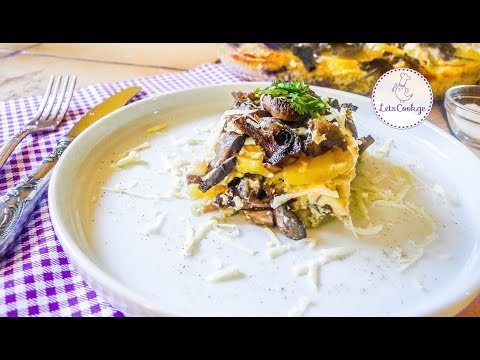 კარტოფილისა და სოკოს ბრაწულა ყველით/ potato mushroom casserole with cheese